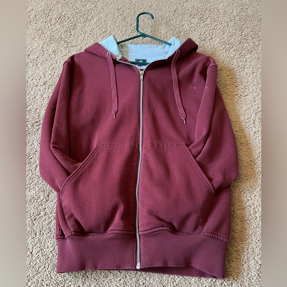 Maroon and Grey Champions Zip Up Sweatshirt